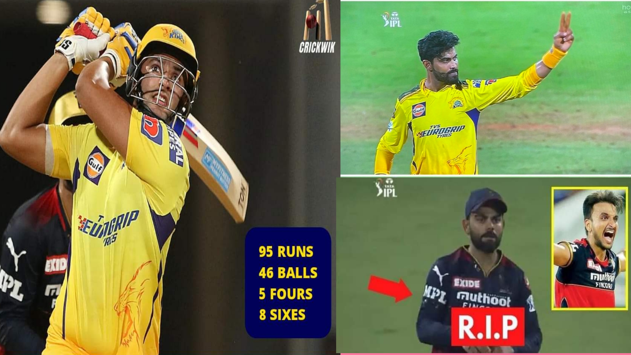 CSK vs RCB: 17 छक्कों के साथ शिवम दूबे ने मचाई तबाही, जड्डू ने तलवार की जगह चलाई गोली